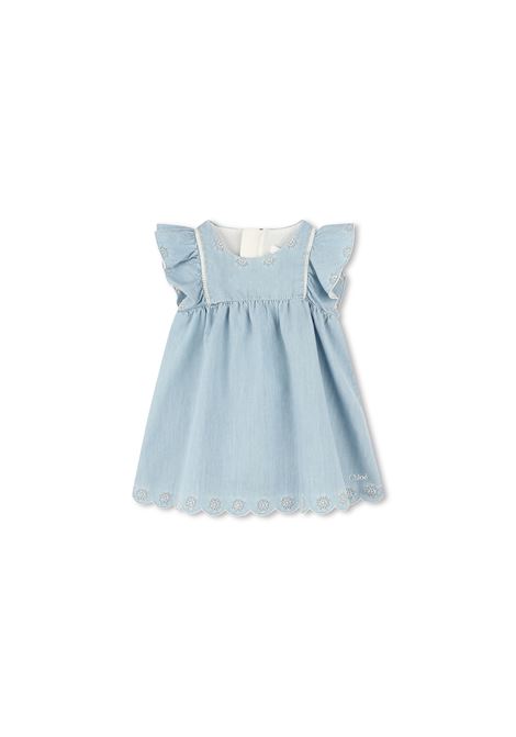 Set Regalo Con Abito e Cappello In Azzurro CHLOÉ KIDS | C20420Z77